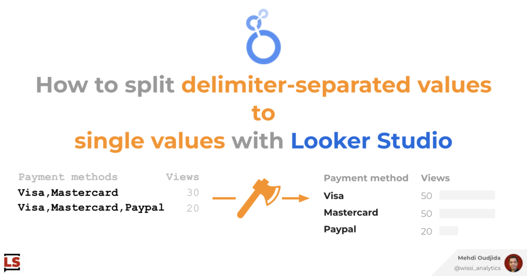 How to split comma-separated values to single values with Looker Studio
