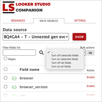 Looker Studio Extension - Data Sources 