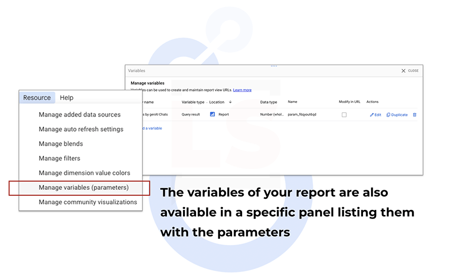 How to access to query result variables